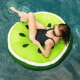 thumbnail image 4 of Big Joe Fruit Slice Float No Inflation Needed Pool Lounger, Lime Mesh, Quick Draining Fabric, 4 feet Big, 4 of 8