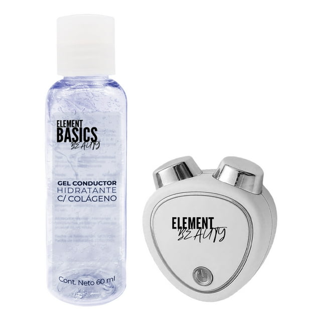 Tonificador Facial Element Resources Con Microcorrientes + Gel Conductor 60 Ml Blanco