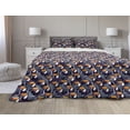 thumbnail image 1 of Tropical Comforter & Sham Bedding Set, Toucan Birds and Monstera Leaves Circles Rhythmic Motifs Print, 3 pcs Duvet Set Microfiber Filling Quilt, 5 Sizes, Dark Purple Orange, by Ambesonne, 1 of 4