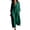 Green Dress, variant on Miluxas Women's Loose Fit Shirt Maxi Dress 3/4 Sleeve Collared V Neck Business Casual Shift Dress Lightweight Textured Hem Slit Flowy Long Dress White