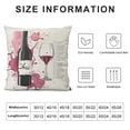 thumbnail image 5 of Orinice Wine Graphic Decorative Cushion Throw Pillow Cover for Home Couch Living Room Sofa Print on Both Sides Square 1PC 18x18in, 5 of 5