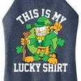 thumbnail image 3 of Garfield - This Is My Lucky Shirt - Juniors High Neck Tank Top, 3 of 5