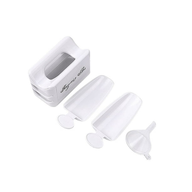 Nail Powder Recycling Tray with Funnel Glitter & Dip Powder Storage Box for Nail Art Dipping Powder Collection Case Manicure Equipment Tools