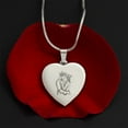 thumbnail image 5 of Couple King Queen Engraved Heart Necklace Stainless Steel or 18k Yellow Gold Finish 18-22" Chain, 5 of 15