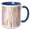 Blue/White, variant on 3drose, Modern Pink and Yellow Brush Stroke Stripes, 11oz Magic Transforming Mug