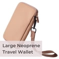 thumbnail image 2 of Cartera de viaje tipo pasaporte con ventana emergente para mujer, tamaño grande, color canela, 2 of 9