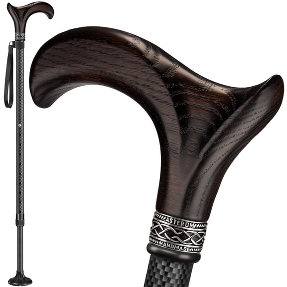 Asterom Carbon Fiber Walking Cane for Men & Women, Cool Walking Sticks for Seniors
