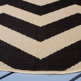 thumbnail image 4 of Safavieh Courtyard Ayden Chevron Indoor/Outdoor Area Rug, Black/Beige, 7'10" x 7'10" Round, 4 of 11