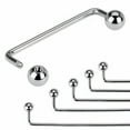 thumbnail image 2 of 14 Gauge Staple Surface Barbell Piercing with Ball Ends Surgical Steel - Multiple Lengths Available, 2 of 7