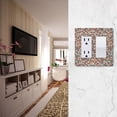 thumbnail image 5 of Yayeee Rocker Switch Wall Plate 1-Gang 4.6"x2.9" Home Decorative Outlet Cover, Brown Geometric Pattern, 5 of 6