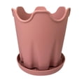 thumbnail image 1 of Maceta con bandeja para decoración del hogar, práctica maceta para plantas y flores Rosa, 1 of 9