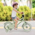 thumbnail image 4 of Costway Vélo pour Enfants 12 Pouces avec Selle et Guidon Ajustables, Roues Stabilisatrices Amovibles, Frein à Main, Vert, 4 of 10