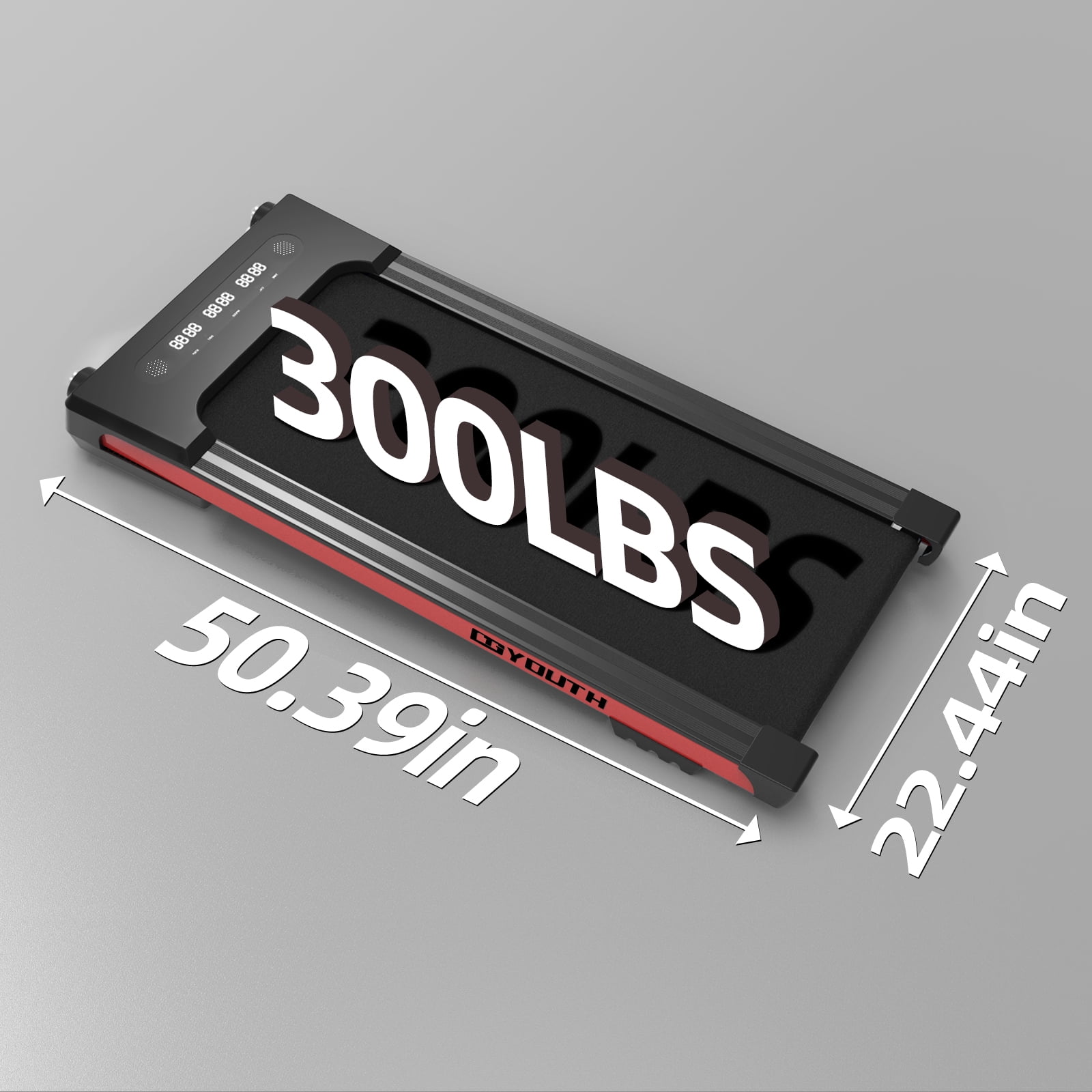 GOYOUTH Walking Pad, Under Desk Treadmill for Home&Office, Exercise Treadmill 300 lbs Weight Capacity,Speed Range ‎0.5-6 kph