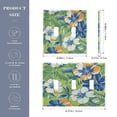 thumbnail image 3 of White Blue Flowers Green Palm Leaves Light Switch Cover Electrical Outlet Cover Replaceable Wall Plates 2-Gang, 3 of 8