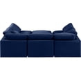 thumbnail image 3 of Meridian Furniture Indulge 164" Velvet U-Shaped Modular Sectional in Navy, 3 of 9