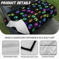 thumbnail image 6 of Renewold Paw Print Colorful Golf Cart Seat Cover with Pockets Soft Breathable Puppy Dog Cat Footprint Golf Cart Towel Blanket Fits for EZGO Yamaha Club Cars and More 2 Person Seats, 6 of 7