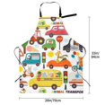 thumbnail image 2 of Kdxio Transports with Animals Apron with Pockets Adjustable Kitchen Aprons for Men Women Waterproof Aprons for Cooking,Drawing,Crafting, Baking Household Cleaning, 2 of 8