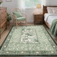 thumbnail image 3 of Garvee 5'x7' Vintage Floral Print Area Rug Botanical Rugs Living Room Rugs, Washable Rug Bedroom Carpet with Non-Slip Backing Bohemian Floor Mats for Dining Room Home Decor, Green, 3 of 6