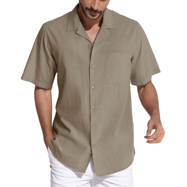 Chemise d'Été Décontractée pour Hommes à Manches Courtes pour la Plage