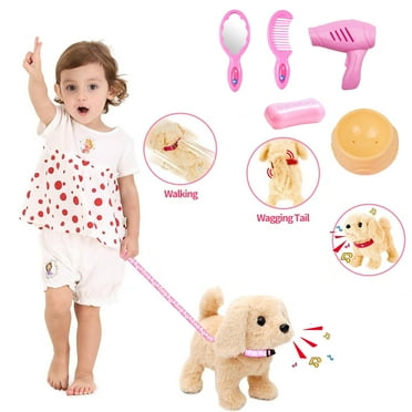 Walking Dog Toy, Walking Plush Toys for Toddler Girls, Birthday Gifts for 1 2 3 Year Old Girls