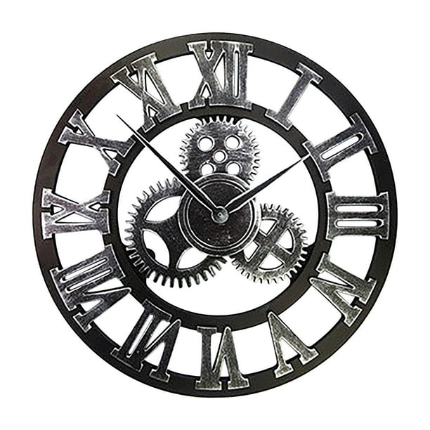 Cronómetro de estilo steampunk vintage, reloj industrial europeo, mecánico con detalles metálicos, base de madera, diseño retro para dormitorio u oficina, ideal para coleccionistas,