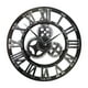 thumbnail image 1 of Cronómetro de estilo steampunk vintage, reloj industrial europeo, mecánico con detalles metálicos, base de madera, diseño retro para dormitorio u oficina, ideal para coleccionistas,, 1 of 7