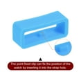 thumbnail image 4 of Uxcell 6pack Watch Strap Loop Fastener Rings 16mm Rubber Watch Holder Keeper Light Blue, 4 of 6
