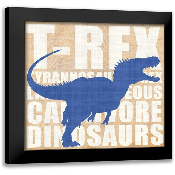 Gibbons, Lauren 12x12 Black Modern Framed Museum Art Print Titled - Roaring TRex