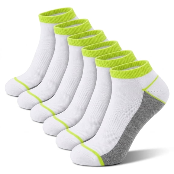 Weavra Ankle Socks, Performance Cushion Men’s Socks, 6-Pc Comfort Low Cut