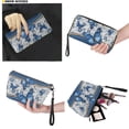 thumbnail image 4 of ZUXONGSY 3D Butterfly Print Handbag with Portable Cosmetic Bags Wallet for Women PU Leather Top Handle Satchel Set with Waterproof Makeup Pouch Credit Card Holder Wallet for Business Shopping, 4 of 4