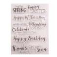 thumbnail image 2 of 1pc Happy Easter Greetings Rubber Clear for Card Making Decoration Clear, 2 of 8