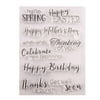 Takeoutsome 1pc Happy Easter Greetings Rubber Clear Stamp for Card Making Decoration