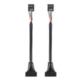 thumbnail image 1 of 2X Negro USB 2.0 9 Pin Hembra A USB 3.0 20 Pin Macho Cable Adaptador Conector, 1 of 5
