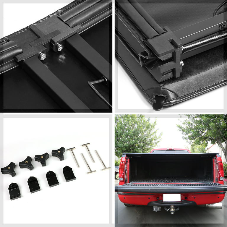 Short Bed Tonneau Cover 5.5Ft Soft Top Tri-Fold Fleetside for 15-20 Ford  F150 