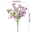 thumbnail image 3 of Ramo de flores artificiales - Plantas decorativas sintéticas, arreglo de tela de plástico para centro de mesa de oficina en casa, rosa amarillo blanco morado, 13,39 x 5,91 in, 3 of 6
