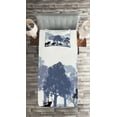thumbnail image 2 of Ambesonne Moose Quilted Coverlet 2 Pcs, Grey Wild Forest Animals, Twin Size, Black White Grey, 2 of 2