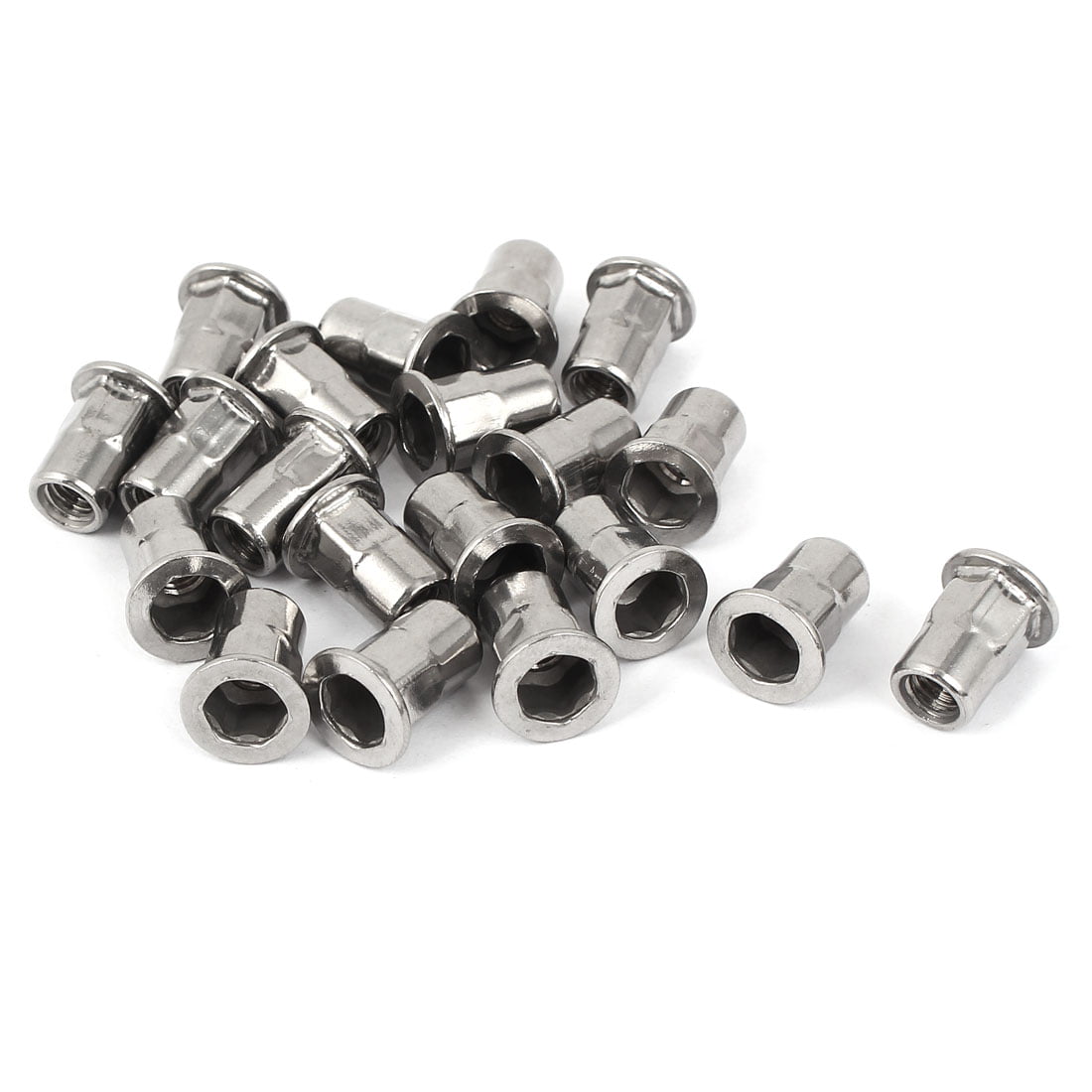 M6* mm Solid Rivets Flat Head Flush Mount Stainless Steel Countersunk Nuts 6-50 