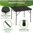 thumbnail image 7 of Bestoffice 34" Square Outdoor Foldable with Built in Carrying Handle and Height Adjustable, Black, 7 of 7