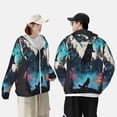thumbnail image 4 of Balery Artistic Moon Valley Wolf Sudadera ligera de manga larga con capucha y protección solar UPF 50+ para hombre y mujer, ideal para pesca y running-3X-Large, 4 of 7