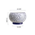 thumbnail image 2 of Maceta de cerámica de porcelana azul y blanca de estilo chino, for el hogar, de lujo, for sala de estar, con orquídeas., 2 of 5