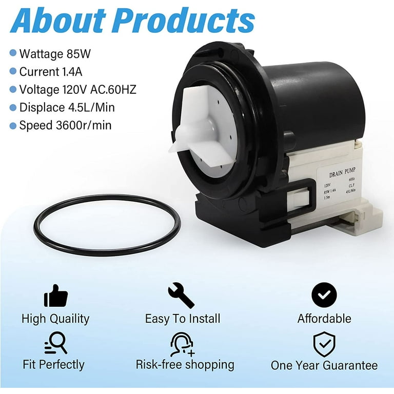 4681EA2001T Washer Drain Pump Motor Compatible with Kenmore