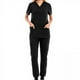 thumbnail image 1 of Conjunto De 2 Uniformes De Enfermería, Pantalón Con Cordón Y Escote En V Para Cosmetología, 1 of 8