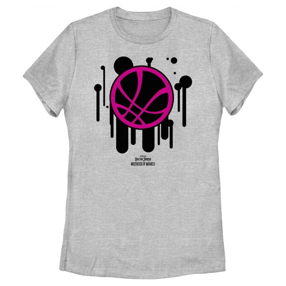 Women's Marvel Doctor Strange in the Multiverse of Madness Drip Logo Graphic Tee Athletic Heather X Large