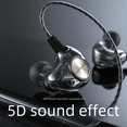 thumbnail image 4 of K1 Wired Sports Headphones In-Ear Subwoofer Music Cell Phone HiFi Monitor Over-Ear Computer Universal Earbuds, 4 of 6