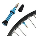 thumbnail image 1 of EeaseCA 1PC Bike Vacuum Presta Mountain Cycling Inflating Tubeless Air for Bike Use (Blue 40MM), 1 of 8