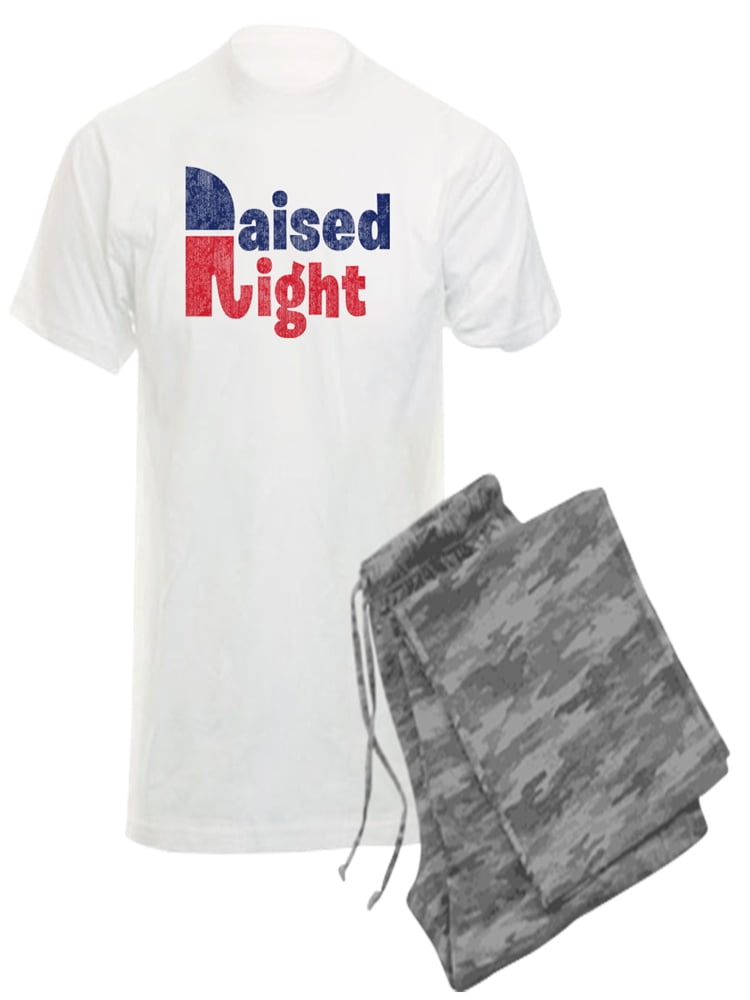 CafePress Raised Right 2 Mens Light Pajamas Pajama Set 