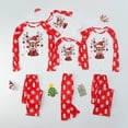 thumbnail image 2 of Conjunto de pijamas navideños para padres e hijos, ropa de dormir de manga larga con cuello redondo y estampado, traje de dos piezas para mujeres, hombres, niños y bebés, 2023, 2 of 4
