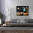 thumbnail image 3 of Epic Graffiti 'Planets' by Ata Alishahi, Giclee Canvas Wall Art, 54"x40", 3 of 8