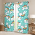 thumbnail image 2 of Homewish Funny Cloud Rainbow Black Out Curtains, Kawaii Cartoon Stars Curtains Pack of 2 (42x63 Each), Teens Kids Boys Girls Bedroom Curtains, Curtains and Drapes Room Decor, 2 of 5