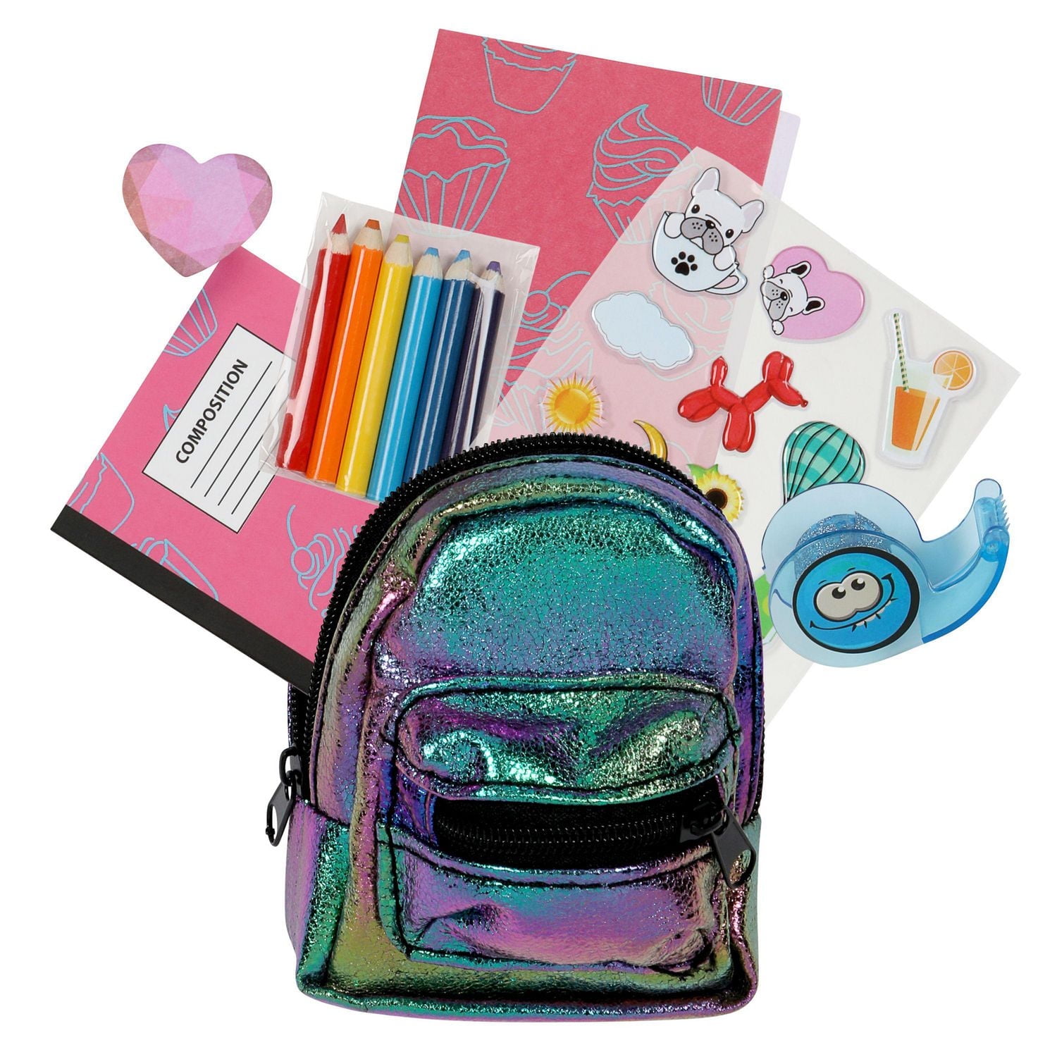 Real Littles - Collectible  micro Backpack with 6 stationery surprises inside!